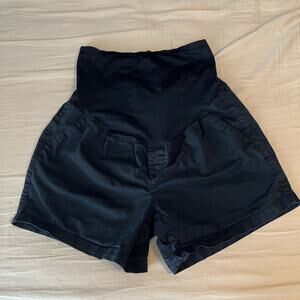 Old Navy Maternity Size 10 Black Full Panel Cotton Shorts
